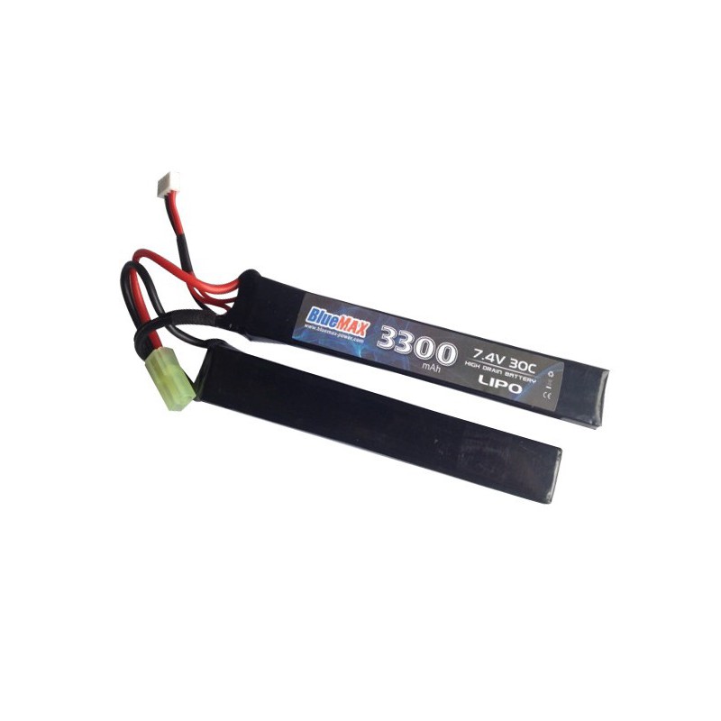 BLUE MAX - Batterie Lipo 7,4V 3300mAh 30C - Heritage Airsoft