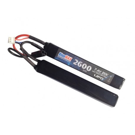 BLUE MAX - Batterie Lipo 7,4V 2600mAh 20C BLUE MAX - Batterie Lipo 7,4V 2600mAh 20C