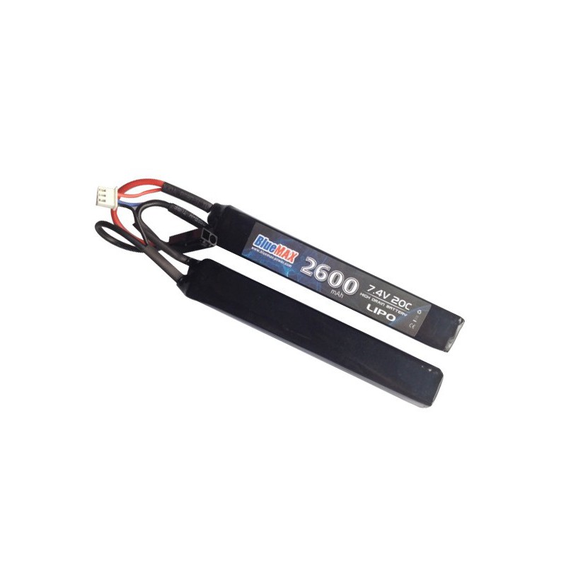 BLUE MAX - Batterie Lipo 7,4V 2600mAh 20C - Heritage Airsoft