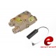 ELEMENT AIRSOFT - Boitier PEQ tan avec fonction lampe LED/ IR /laser rouge