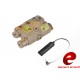 ELEMENT AIRSOFT - Boitier PEQ avec fonction lampe LED/ IR /laser rouge - TAN