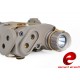 ELEMENT AIRSOFT - Boitier PEQ avec fonction lampe LED/ IR /laser rouge - TAN