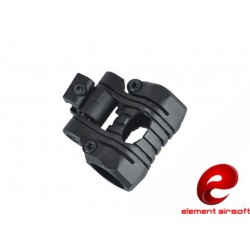 ELEMENT AIRSOFT - Fixation lampe 5 positions pour rail 22mm