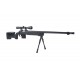 WELL - Pack Sniper MB4416D Noir avec bipied + lunette 3-9x40 + sangle + BB loader + Housse