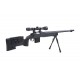 WELL - Pack Sniper MB4416D Noir avec bipied + lunette 3-9x40 + sangle + BB loader + Housse
