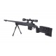 WELL - Pack Sniper MB4416D Noir avec bipied + lunette 3-9x40 + sangle + BB loader + Housse