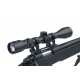 WELL - Pack Sniper MB4416D Noir avec bipied + lunette 3-9x40 + sangle + BB loader + Housse