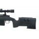 WELL - Pack Sniper MB4416D Noir avec bipied + lunette 3-9x40 + sangle + BB loader + Housse