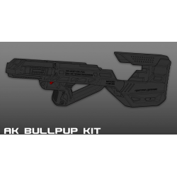 KIT Bullpup Designed black pour GHK & WE fixed stock AK GBB - SRU