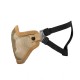 Mesh Mask Airsoft Stalker Style Shadow  2 elastic straps Tan