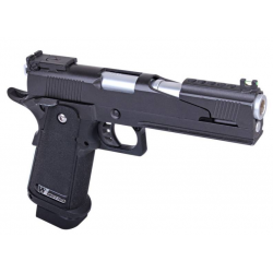 WE - Réplique Pistolet Airsoft Hi-Capa 5.1 A GBB Gaz - 0,9 Joule - NOIR