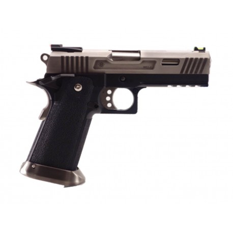 WE - Hi-Capa 4.3 ALLOSAURUS GBB Gaz - 0,9 Joule - SILVER WE - Hi-Capa 4.3 ALLOSAURUS GBB Gaz - 0,9 Joule - SILVER
