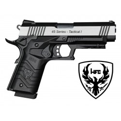 HFC - 1911 Tactical full métal GBB gaz - 0,7 joule - chromé/noir