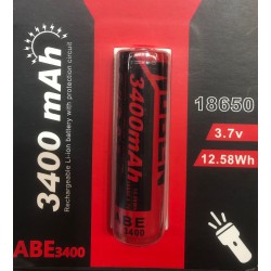 Pile 18650 rechargeable 3400mAh  3,7V - WUBEN