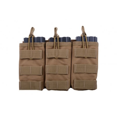 Triple Poches chargeurs type M4/AK/G36 tan - GFC Triple Poches chargeurs type M4/AK/G36 tan - GFC