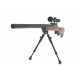 WELL - Pack Sniper MB03EL type bois avec lunette 3-9X40 + Bipied +Sangle + BB loader + Housse