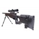 WELL - Pack Sniper MB08A noir avec bipied + lunette 3-9x40 + sangle + BB loader + Housse