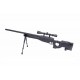 WELL - Pack Sniper MB08A noir avec bipied + lunette 3-9x40 + sangle + BB loader + Housse