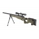 WELL - Pack Sniper MB08D OD avec lunette 3-9X40 + Bipied + Sangle + BB loader + Housse