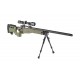 WELL - Pack Sniper MB08D OD avec lunette 3-9X40 + Bipied + Sangle + BB loader + Housse