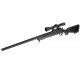 WELL - Pack Sniper MB03C Noir avec lunette 3-9X40 + Sangle + BB loader + Housse