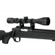 WELL - Pack Sniper MB03C Noir avec lunette 3-9X40 + Sangle + BB loader + Housse