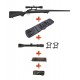 WELL - Pack Sniper MB03C Noir avec lunette 3-9X40 + Sangle + BB loader + Housse