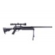WELL - Pack Sniper MB06B Noir avec bipied + lunette 3-9x40 + sangle + BB loader + Housse