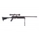 WELL - Pack Sniper MB06B Noir avec bipied + lunette 3-9x40 + sangle + BB loader + Housse