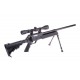 WELL - Pack Sniper MB06B Noir avec bipied + lunette 3-9x40 + sangle + BB loader + Housse