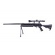 WELL - Pack Sniper MB06B Noir avec bipied + lunette 3-9x40 + sangle + BB loader + Housse