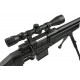 WELL - Pack Sniper MB4409D Noir avec bipied + lunette 3-9x40 + sangle + BB loader + Housse