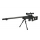 WELL - Pack Sniper MB4409D Noir avec bipied + lunette 3-9x40 + sangle + BB loader + Housse