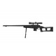 WELL - Pack Sniper MB4409D Noir avec bipied + lunette 3-9x40 + sangle + BB loader + Housse