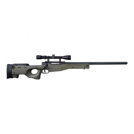 WELL - Pack Sniper MB01 WARRIOR I OD avec lunette 3-9X40 + Sangle + BB loader + Housse WELL - Pack Sniper MB01 WARRIOR I OD avec lunette 3-9X40 + Sangle + BB loader + Housse