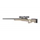 WELL - Pack Sniper MB01 WARRIOR I Tan avec lunette 3-9X40 + Sangle + BB loader + Housse