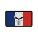 Patch PVC drapeau france PUNISHER