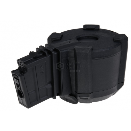 SAIGO DEFENSE - Chargeur DRUM électrique 1000 billes pour G36 SAIGO DEFENSE - Chargeur DRUM électrique 1000 billes pour G36