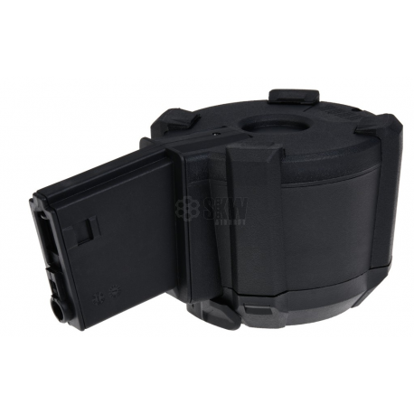 SAIGO DEFENSE - Chargeur DRUM électrique 1000 billes pour M4 SAIGO DEFENSE - Chargeur DRUM électrique 1000 billes pour M4