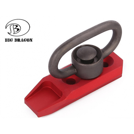 Attache sangle pour rail KEYMOD rouge - BIG DRAGON Attache sangle pour rail KEYMOD rouge - BIG DRAGON
