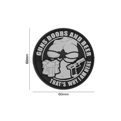 JTG - Patch PVC 'GUNS BOOBS AND BEER' JTG - Patch PVC 'GUNS BOOBS AND BEER'