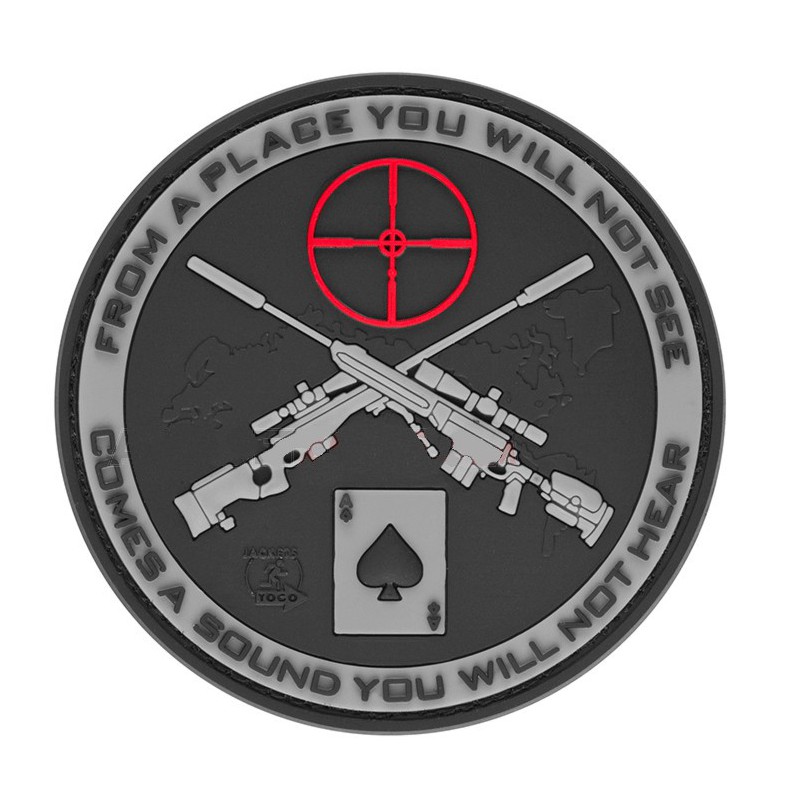 JTG - Patch PVC SNIPER - NOIR - Heritage Airsoft