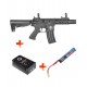 SAIGO DEFENSE - Pack M4 KENJI Court NOIR + batterie lipo 11,1V + chargeur de batterie