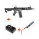 SAIGO DEFENSE - Pack M4 SHINOBI NOIR + batterie lipo 11,1V + chargeur de batterie