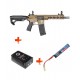 SAIGO DEFENSE - Pack M4 SHINOBI TAN + batterie lipo 11,1V + chargeur de batterie