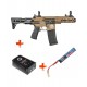 SAIGO DEFENSE - Pack M4 RONIN TAN + Batterie lipo 11,1V + chargeur de batterie