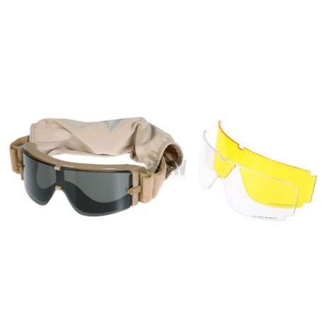 DELTA TACTICS - Masque X800 avec 2 verres - TAN DELTA TACTICS - Masque X800 avec 2 verres - TAN