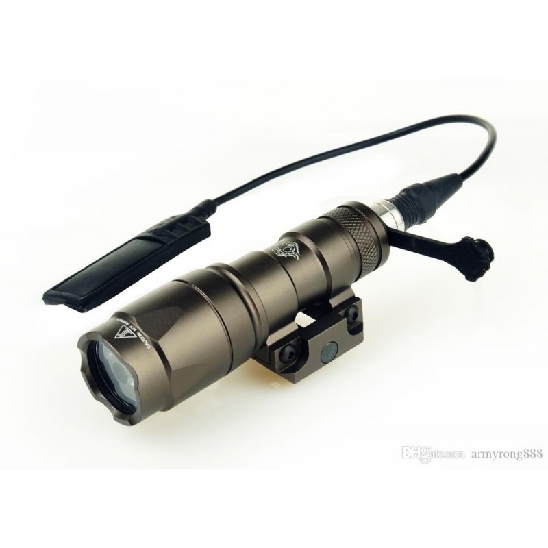 NIGHT EVOLUTION - Mini Lampe M300A + support + Contacteur Déporté - TAN -  Heritage Airsoft