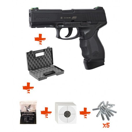 Pack SPORT 106 ASG + mallette + cartouches de Co2 + Billes 0,25gr + Cibles  - Heritage Airsoft