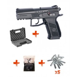 Pack CZ75 P-07 DUTY ASG + Billes 0,25gr + Cartouches de Co2 + Mallette